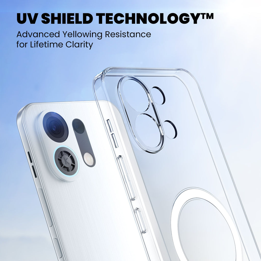 Anti-Yellow Magsafe Clear Case Oppo Reno Series