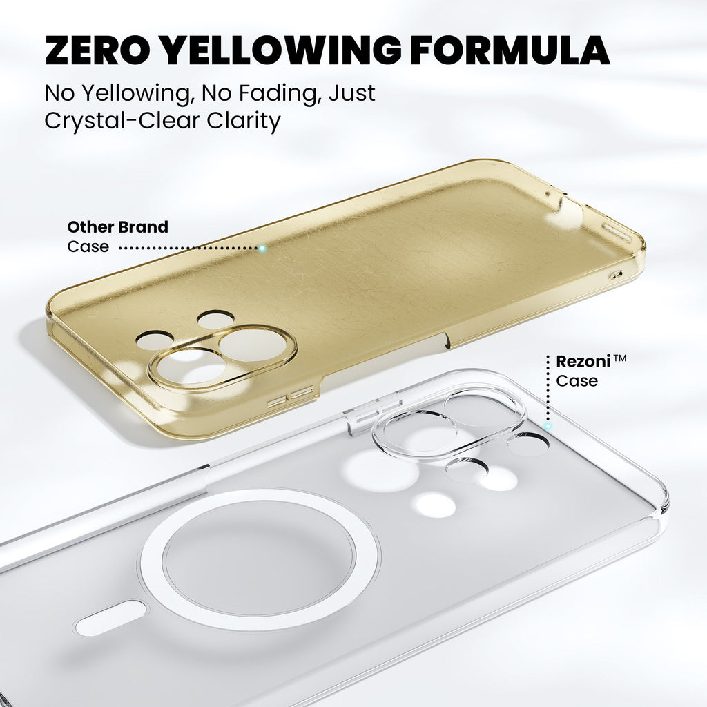 Anti-Yellow Magsafe Clear Case Oppo Reno Series