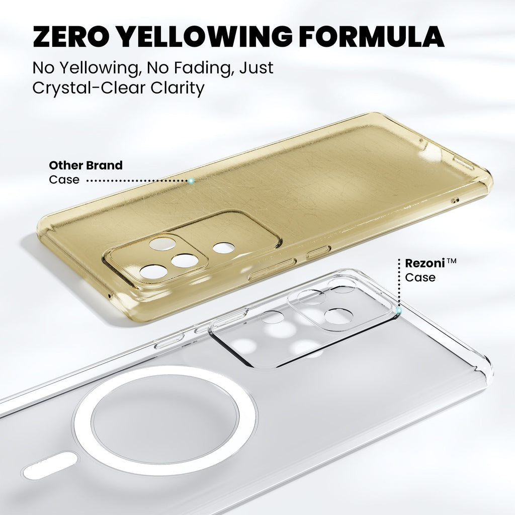 Anti-Yellow Magsafe Clear Case - Vivo Y75 4G
