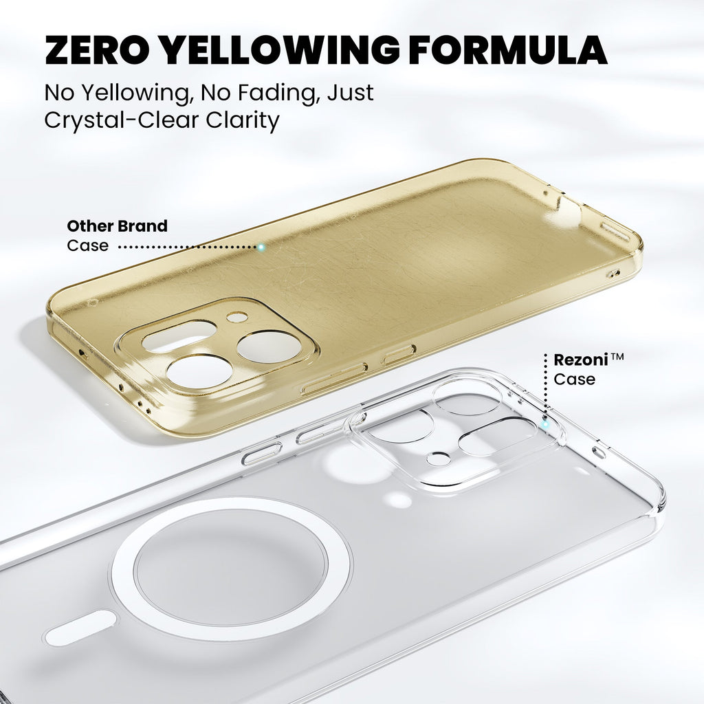 Anti-Yellow Magsafe Clear Case Oppo Reno Series