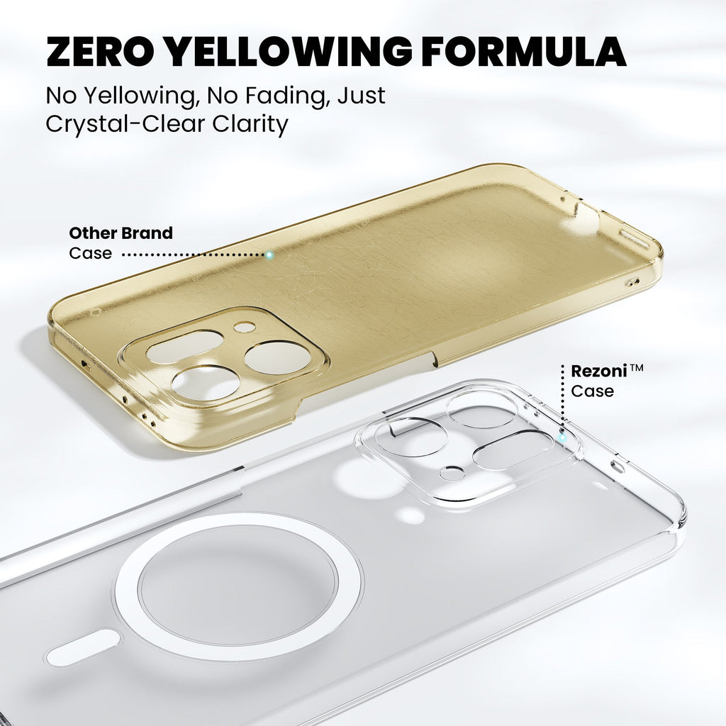 Anti-Yellow Magsafe Clear Case Oppo Reno Series