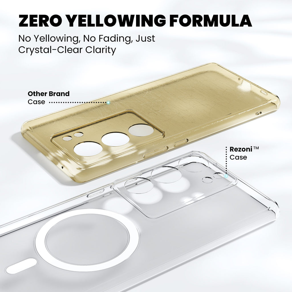 Anti-Yellow Magsafe Clear Case - Vivo V25 5G