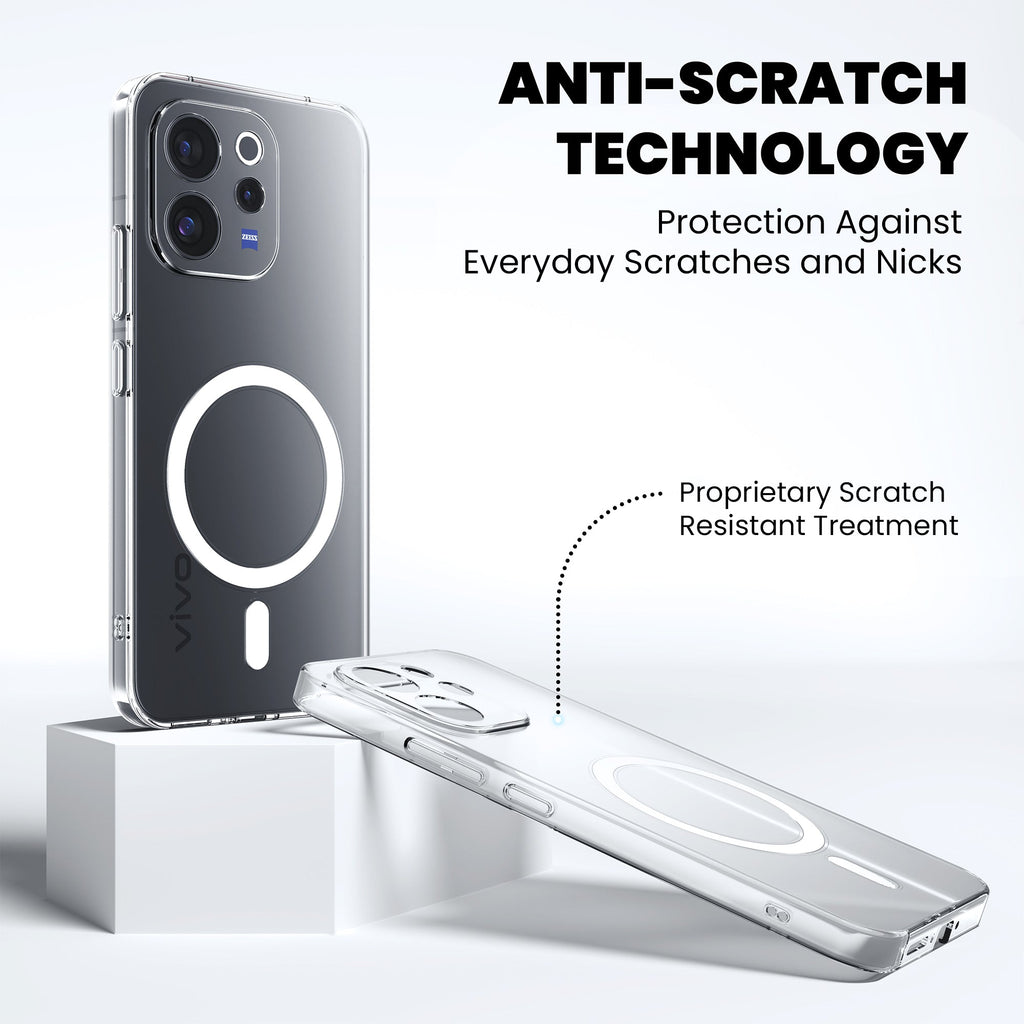 Anti-Yellow Magsafe Clear Case - Vivo V70 Elite