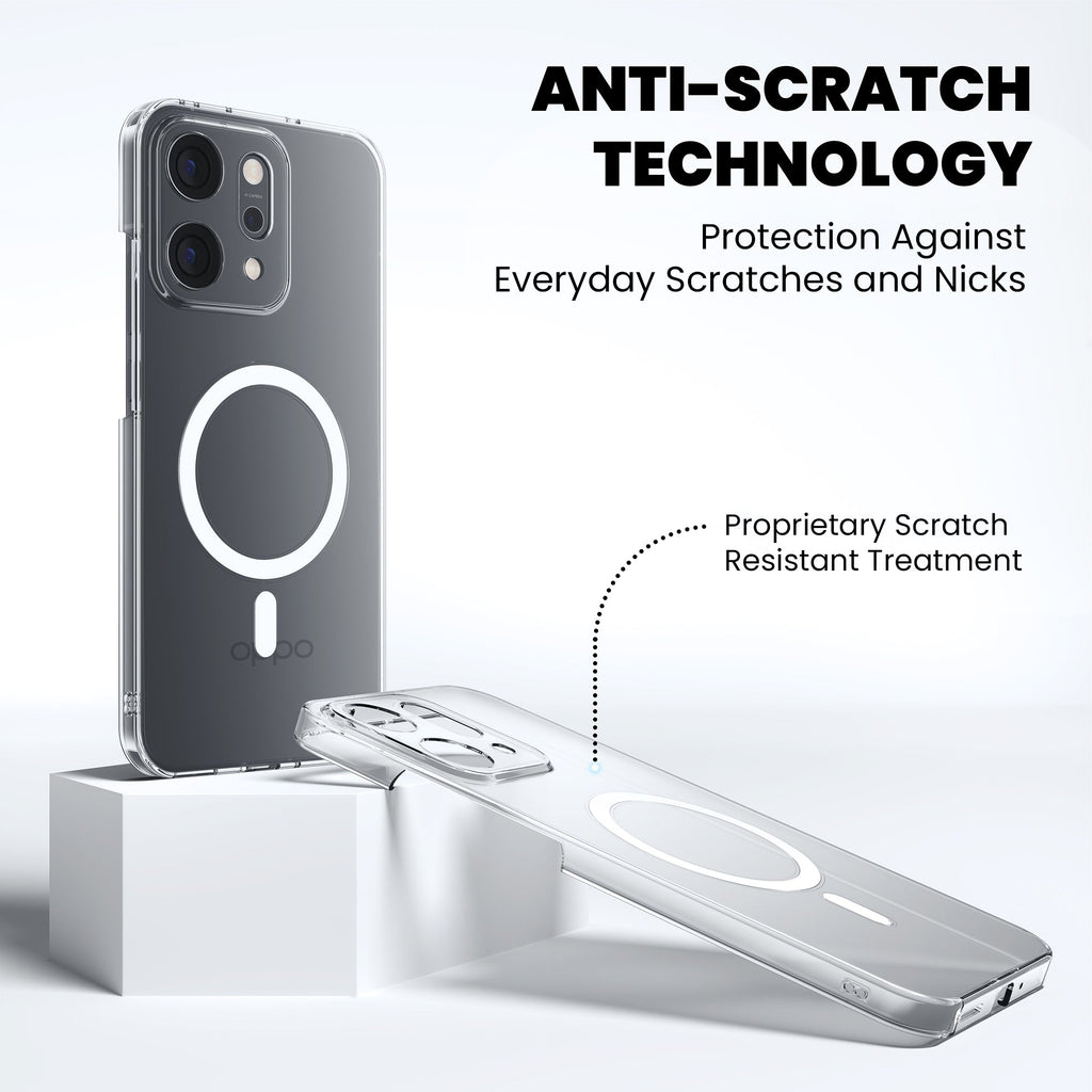 Anti-Yellow Magsafe Clear Case Oppo Reno Series