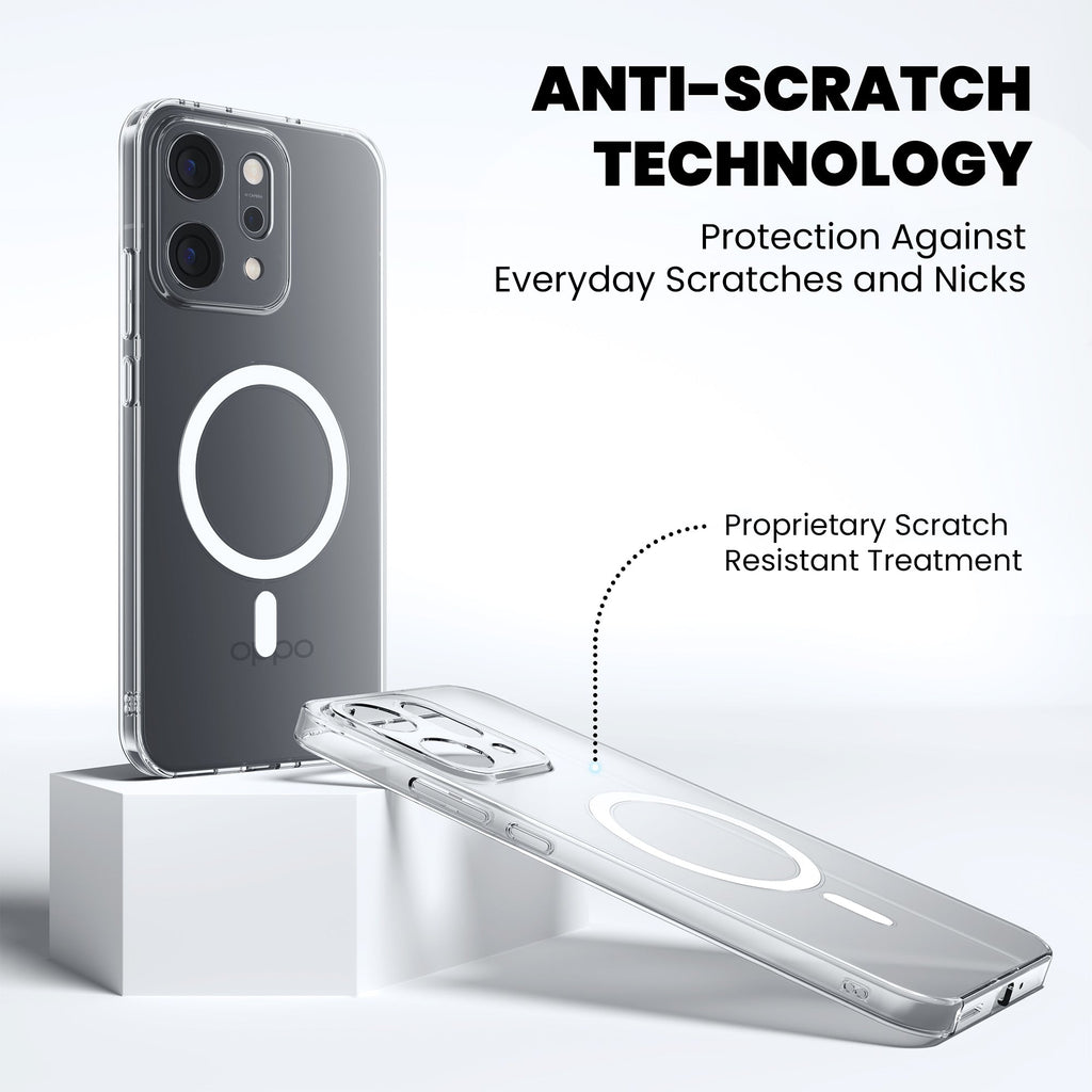 Anti-Yellow Magsafe Clear Case Oppo Reno Series