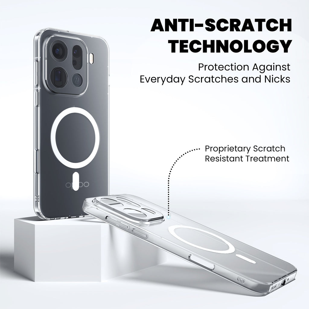 Anti-Yellow Magsafe Clear Case Oppo Reno Series