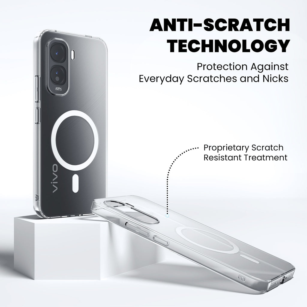 Anti-Yellow Magsafe Clear Case - Vivo T5 Pro 5G