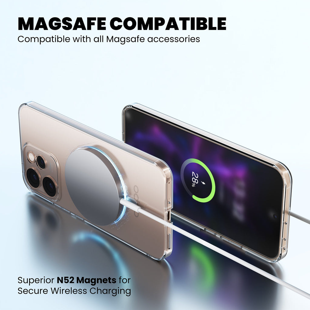 Anti-Yellow Magsafe Clear Case Oppo Reno Series