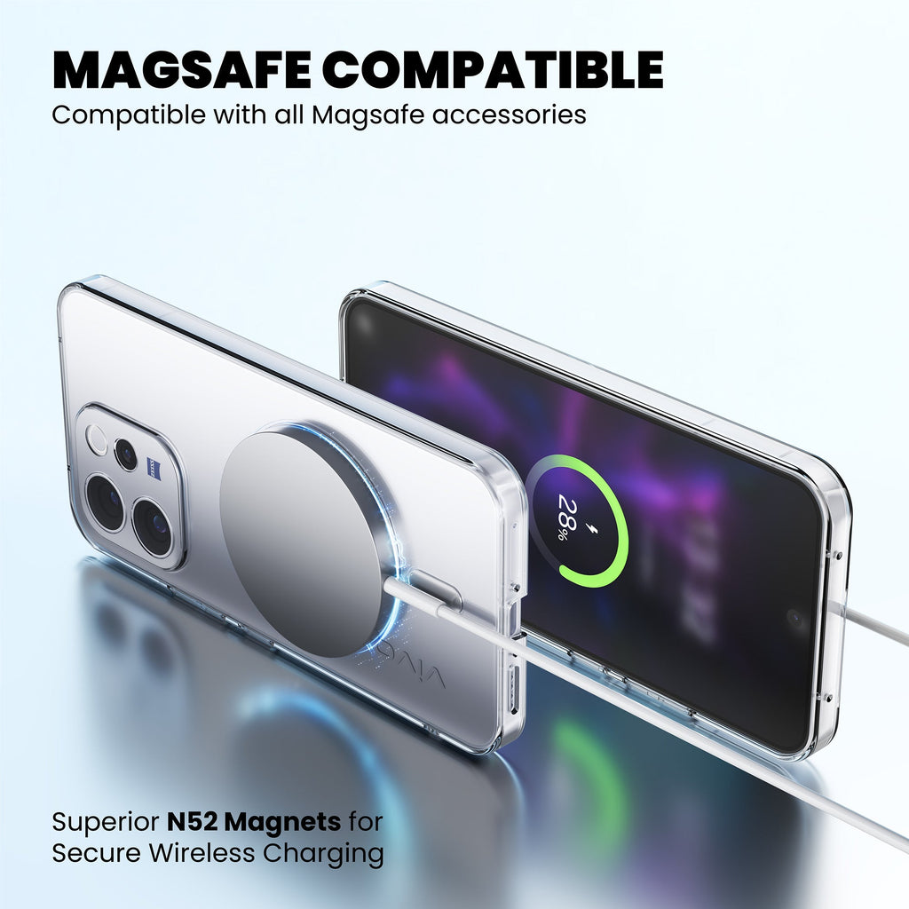 Anti-Yellow Magsafe Clear Case - Vivo V70 Elite