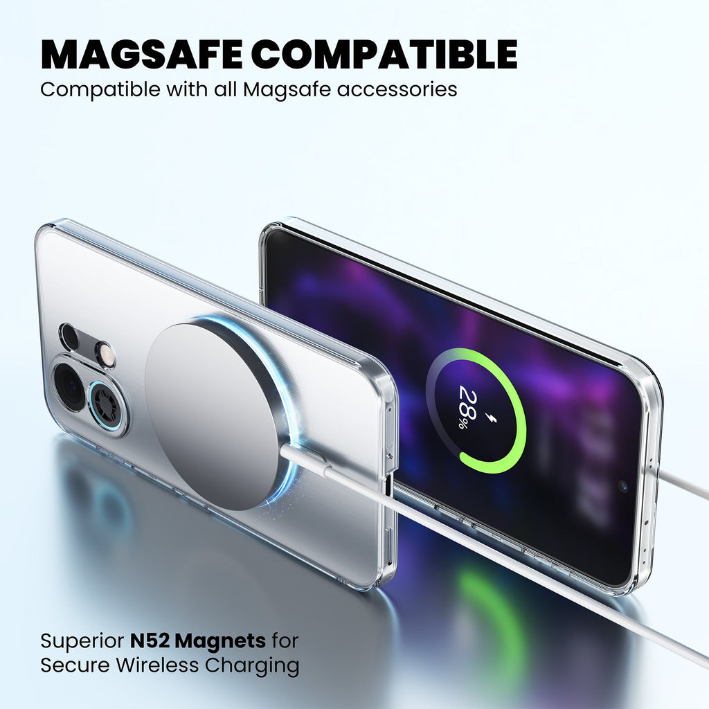 Anti-Yellow Magsafe Clear Case Oppo Reno Series