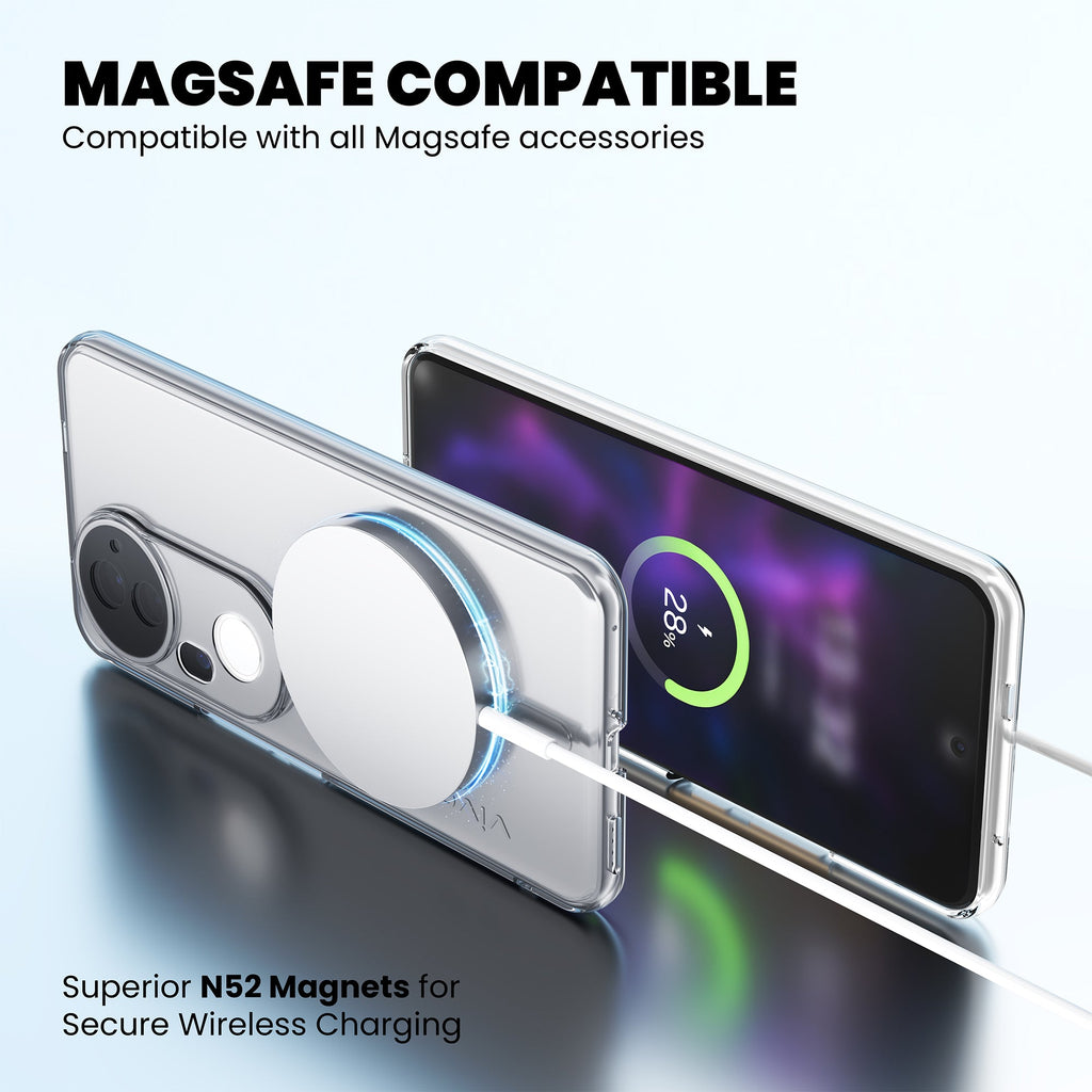 Anti-Yellow Magsafe Clear Case - Vivo T4 Ultra