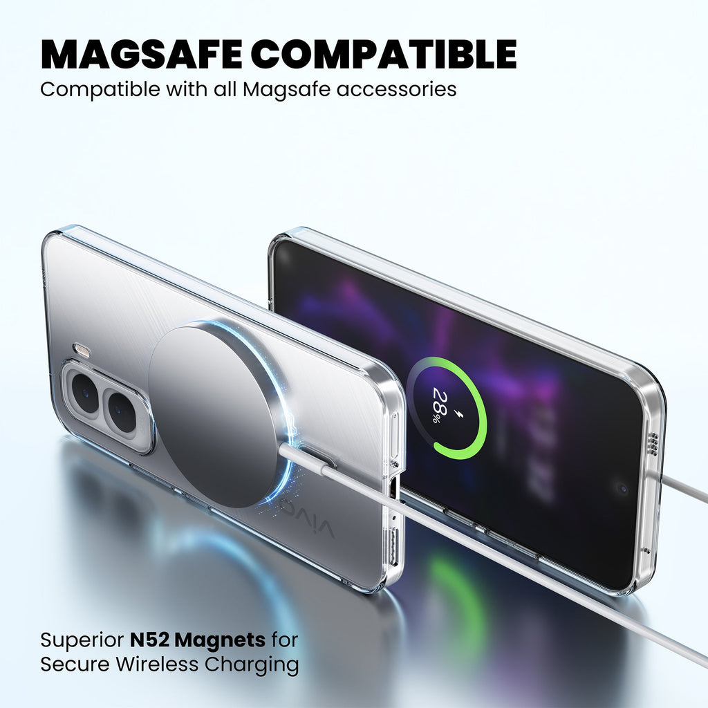 Anti-Yellow Magsafe Clear Case - Vivo T5 Pro 5G