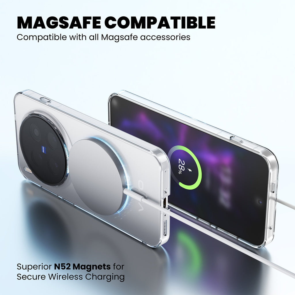Anti-Yellow Magsafe Clear Case - Vivo T3 Pro 5G