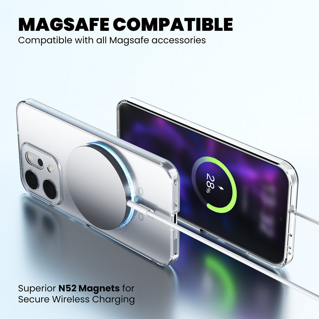 Anti-Yellow Magsafe Clear Case Oppo Reno Series