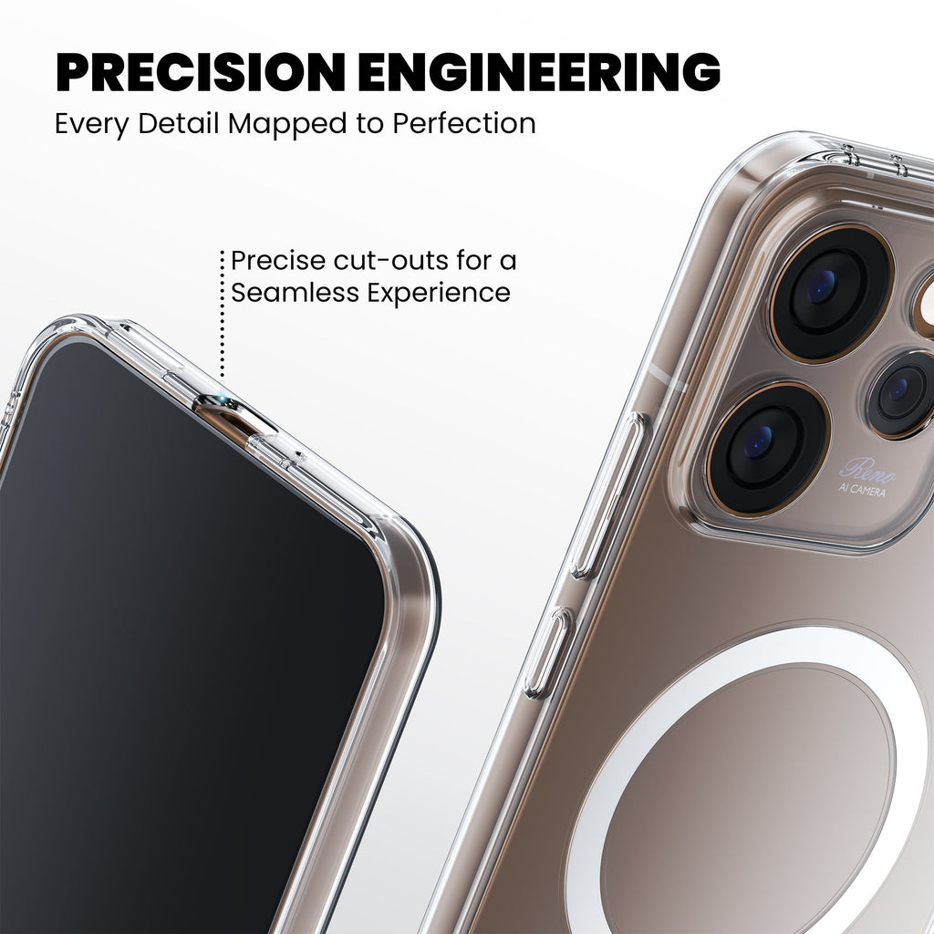 Anti-Yellow Magsafe Clear Case Oppo Reno Series